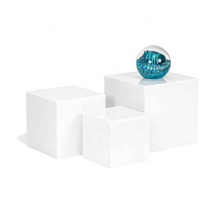 Acrylic Cube Display Riser for Jewelry Custom Glossy White Polished Normal Packaging Huasheng Modern Minimalist CN;GUA D-100