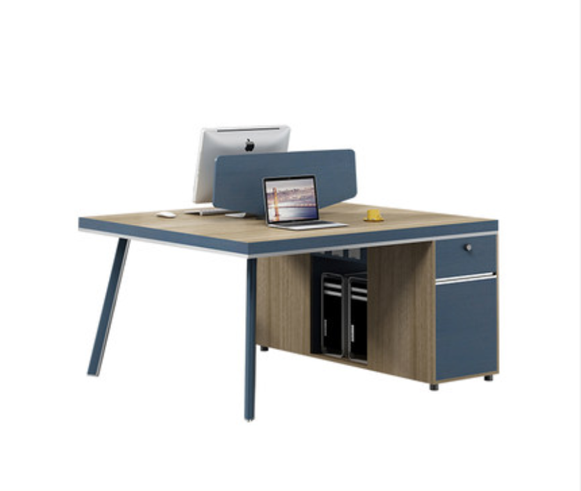 Office desk modern design 6 seater bench cluster general use modular office 6 person workstation with pedestal and desk screen