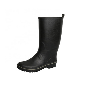 Custom Black rubber boots for men waterproof rain boots Loose and comfortable rain half boots men