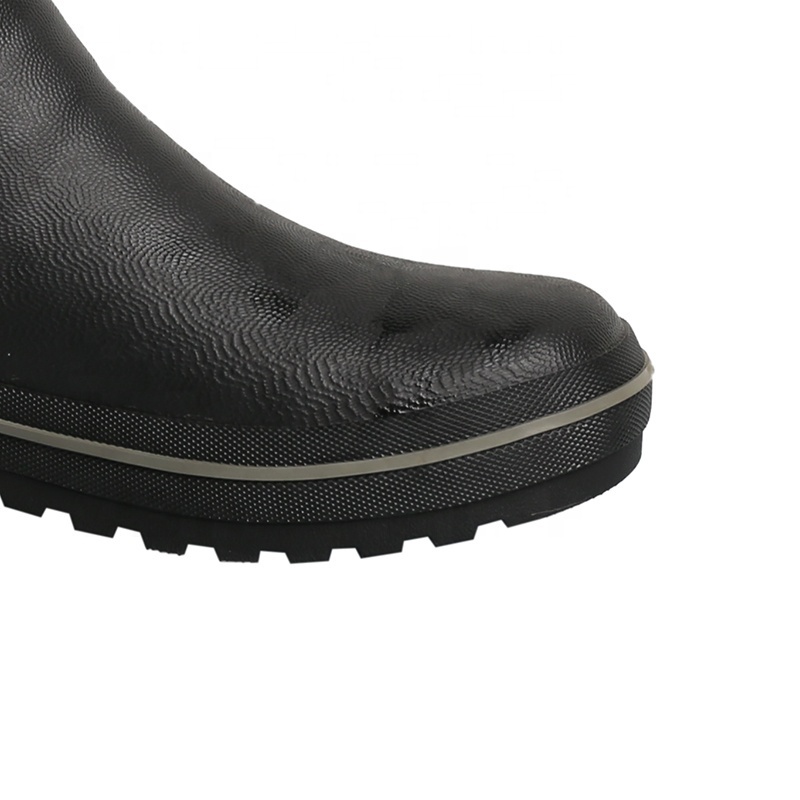 Custom Black rubber boots for men waterproof rain boots Loose and comfortable rain half boots men