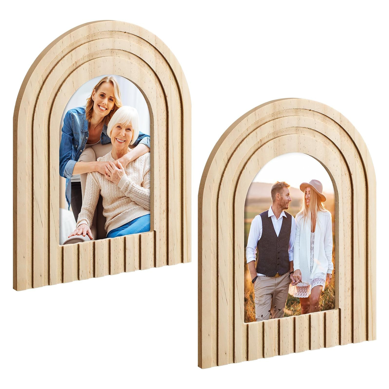 Curved wooden picture frame Modern gradient design Arch decorative frame suitable for home decoration