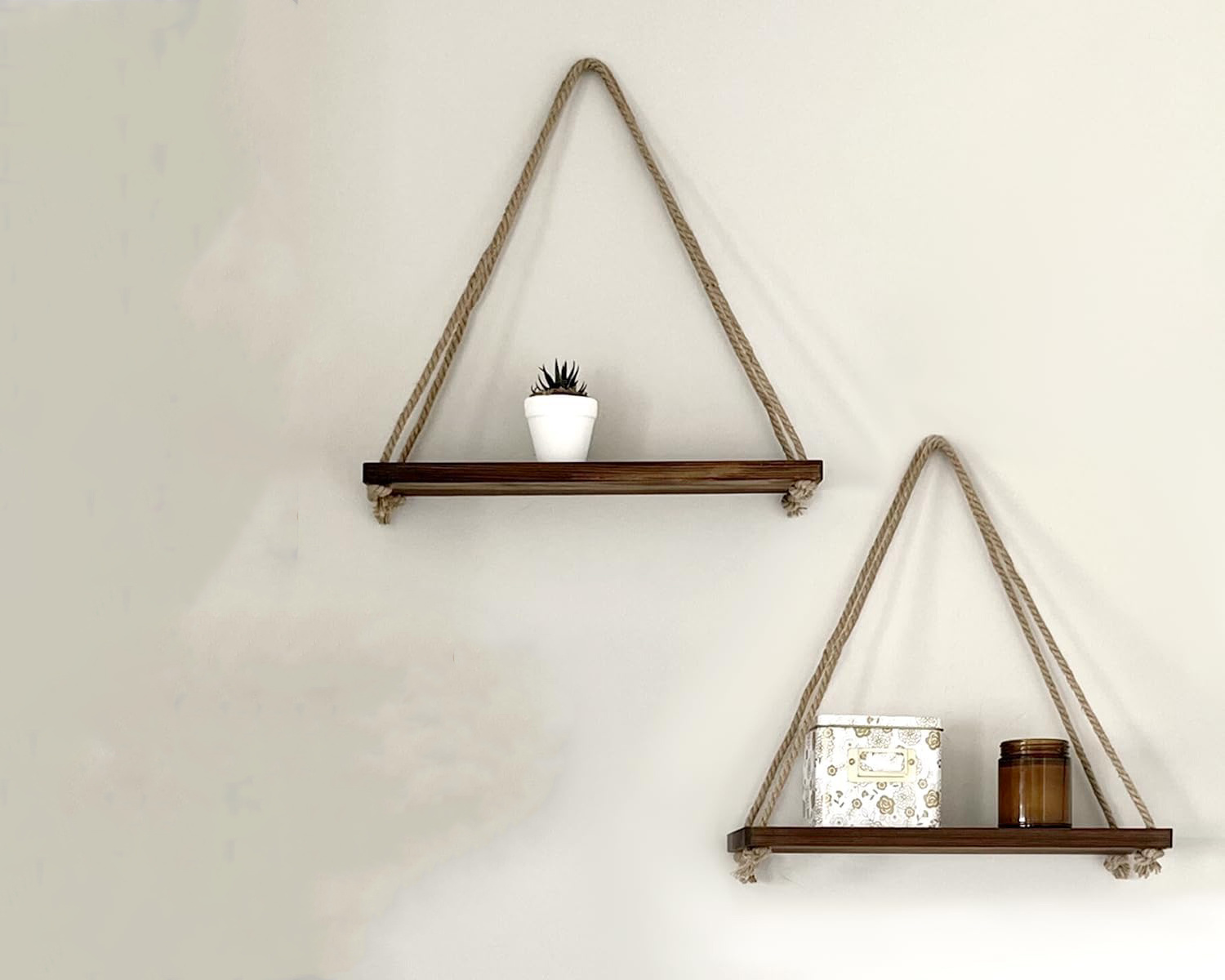 Wood wall hangers 2 piece sets They are perfect for adding extra shelf space for book collections plant crafts photos and more