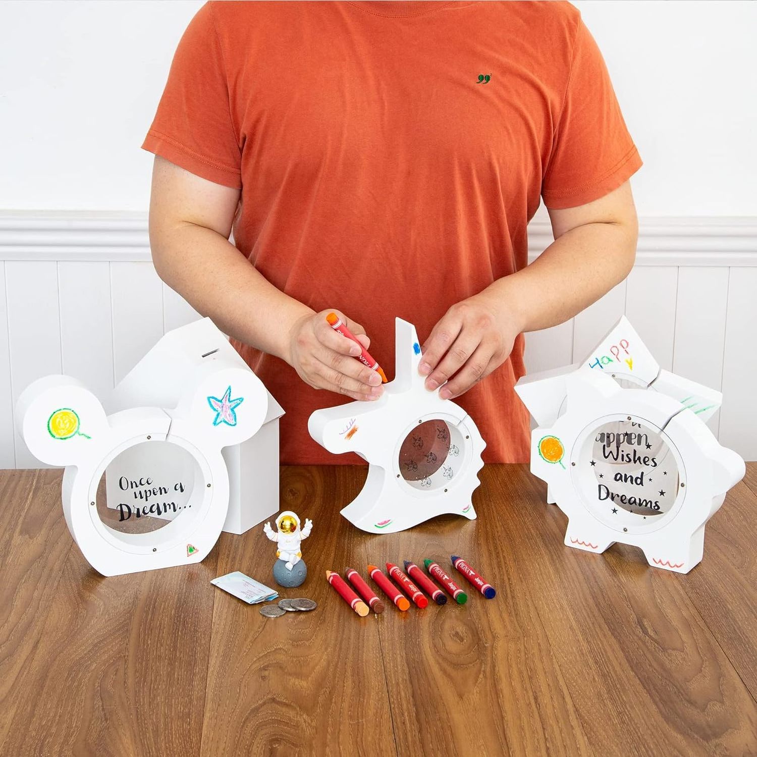 Boys and girls Unicorn-shaped children's piggy banks are perfect for arts and crafts adult and children's savings banks