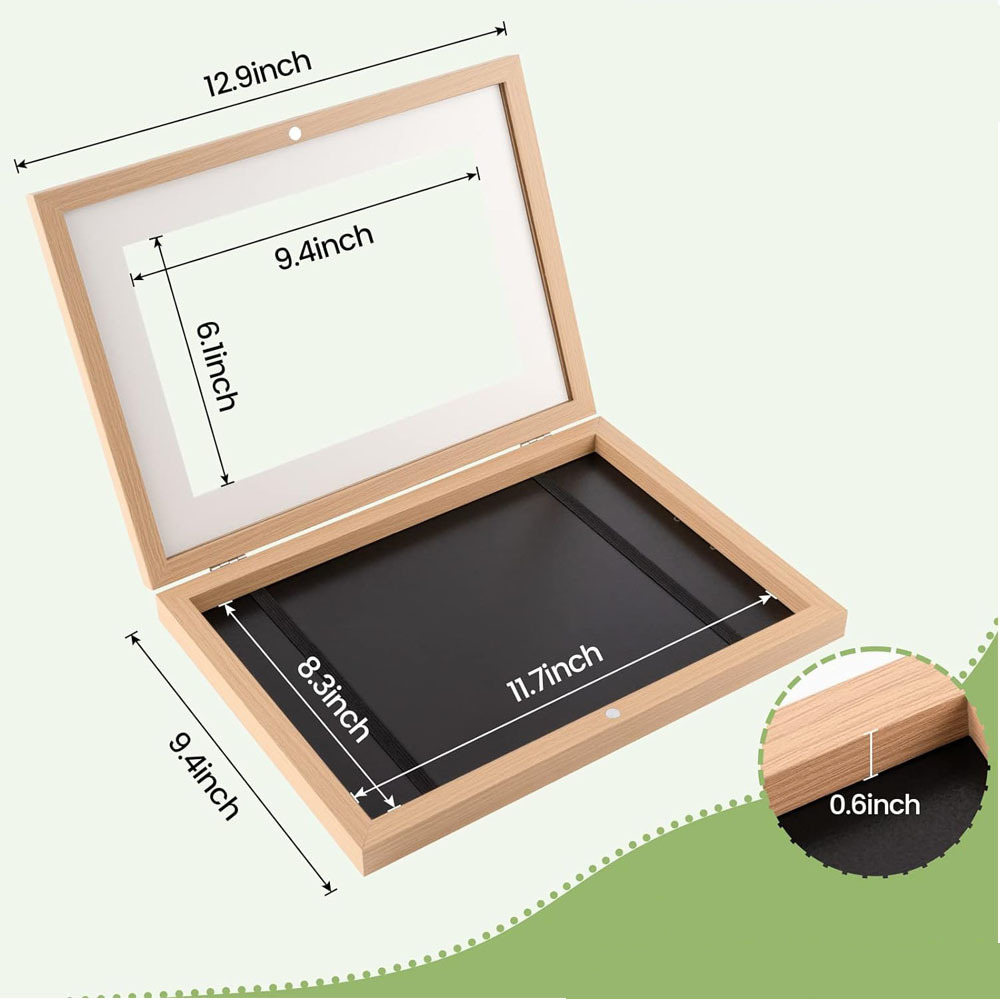 2023 Kids Art Frame A4 Front Opening Changeable Art Frame Picture Artwork Display Storage Frames for Children Drawing Crafting