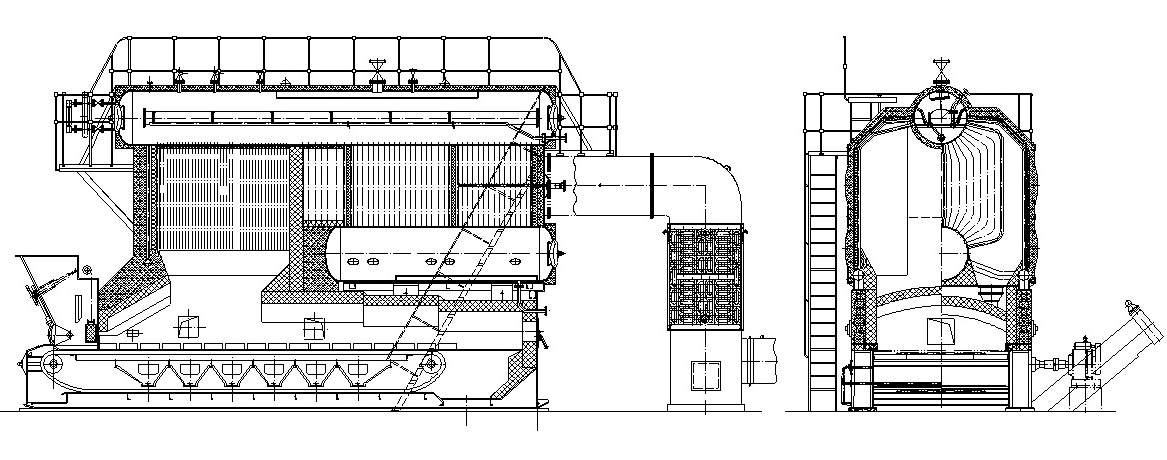 15/20 tons steam generator boiler heavy oil/gas/diesel horizontal water pipe industrial steam boiler  coal fire steam boiler