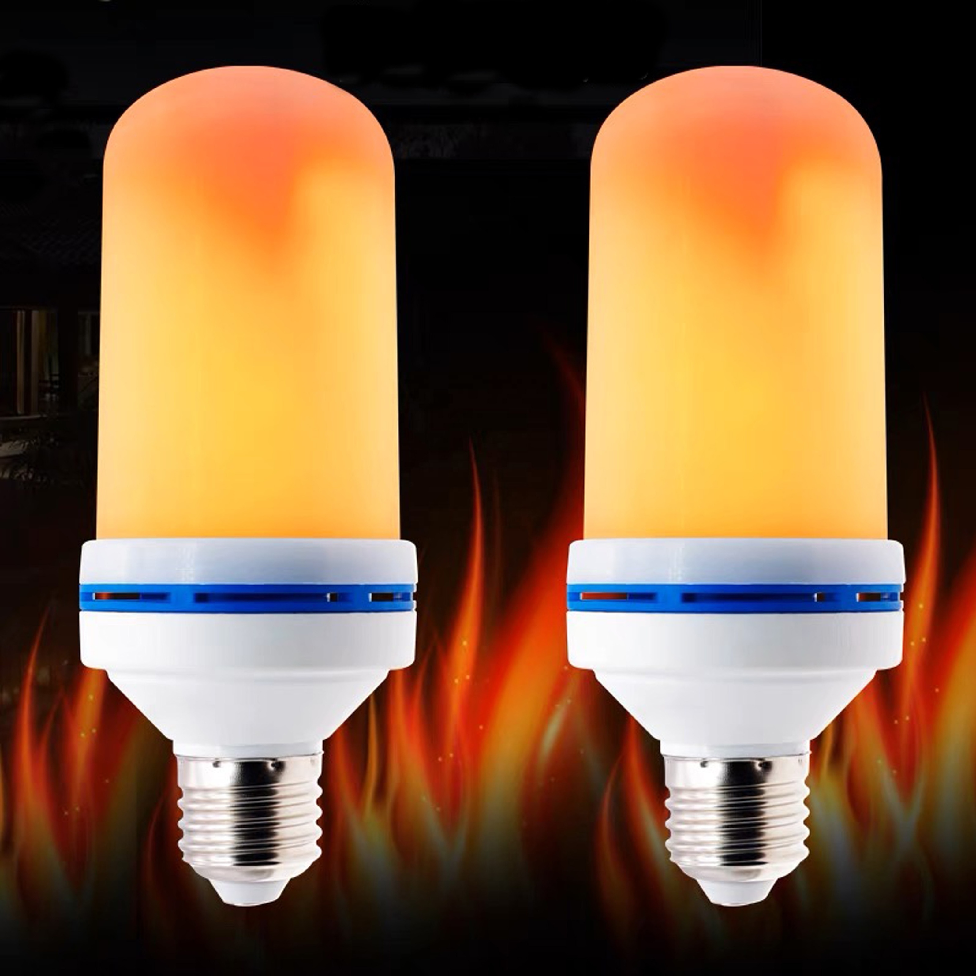 Full Model E27 E26 E14 E12 Flame Bulb 85-265V LED Flame Effect Fire Light Bulbs Flickering Emulation Decor LED Lamp