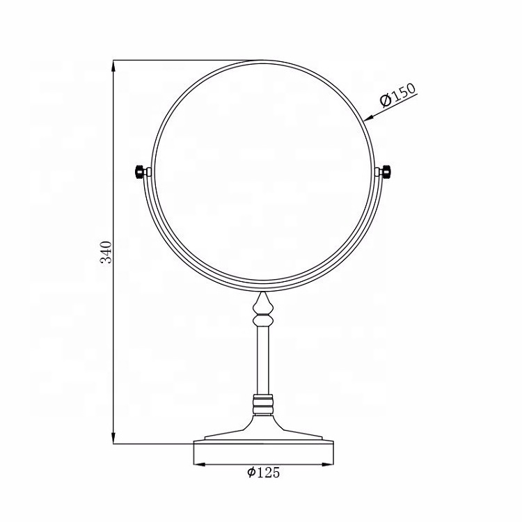 HSY4001 6inch double sided standing table bathroom magnifying cosmetic makeup mirror