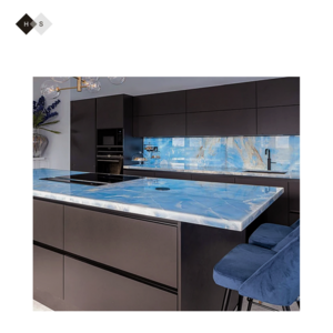 Cheap white veins backlit Blue onyx marble slabs wall panel natural straight onyx slab kitchen countertop and wall background