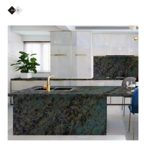 Hot Sale Luxury Stone Blue Labradorite Granite Slabs kitchen island with sink kitchen granite countertop