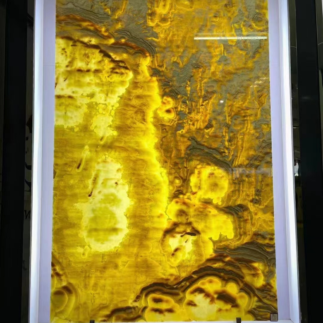 Natural orange onyx with white veins slabs backlit wall panels specifications competitive price onyx stone tiles veneer