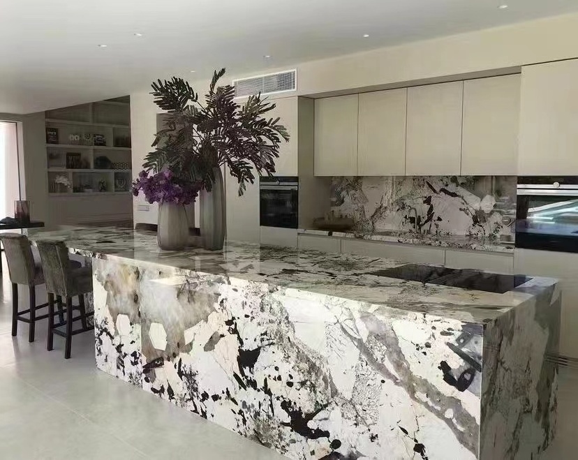 Pandora Contemporary Kitchen Island Granite Reasonable Price Countertop KitchenTranslucent Stone Manufacturer Brazilian