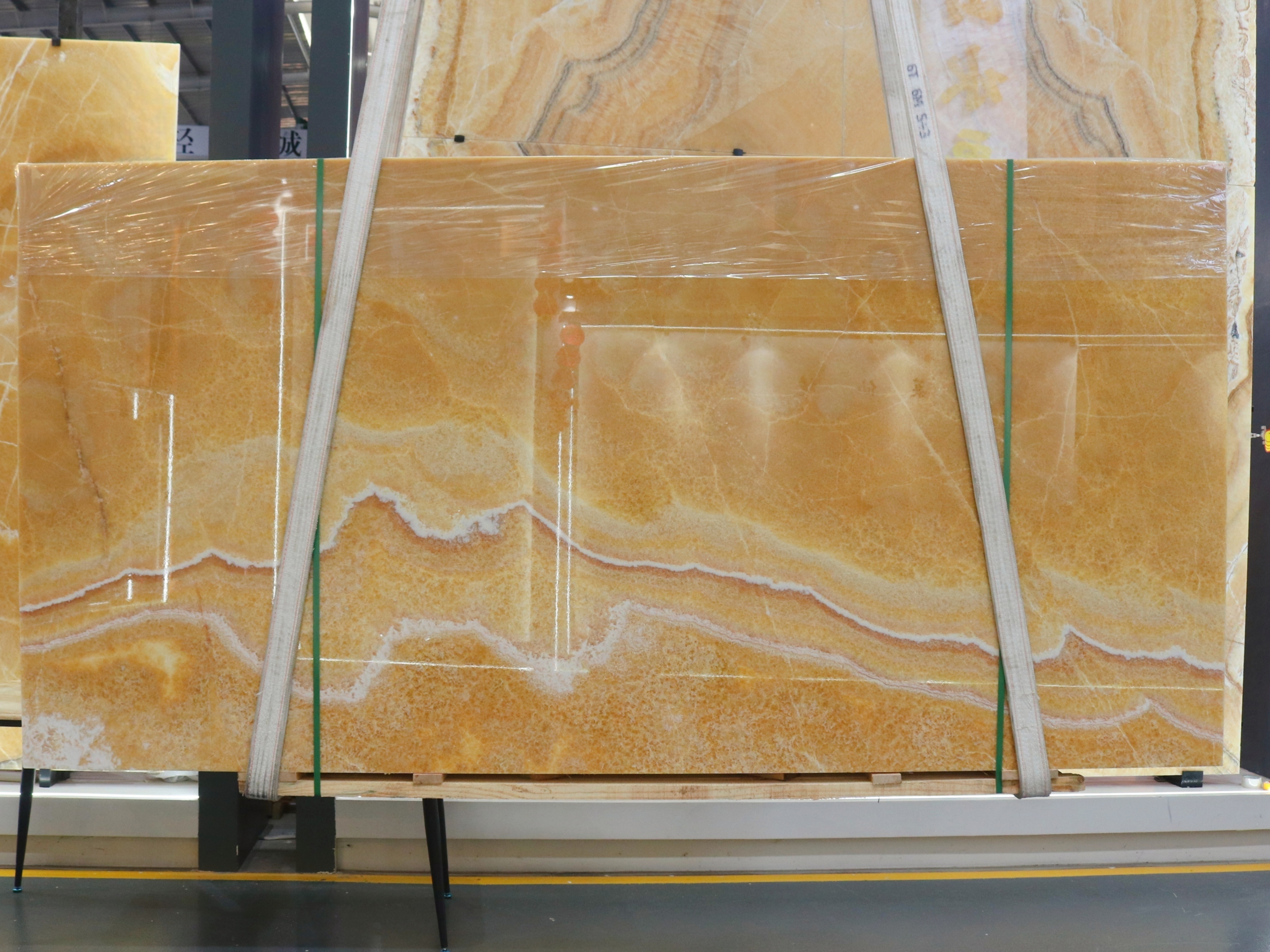 Natural orange onyx with white veins slabs backlit wall panels specifications competitive price onyx stone tiles veneer