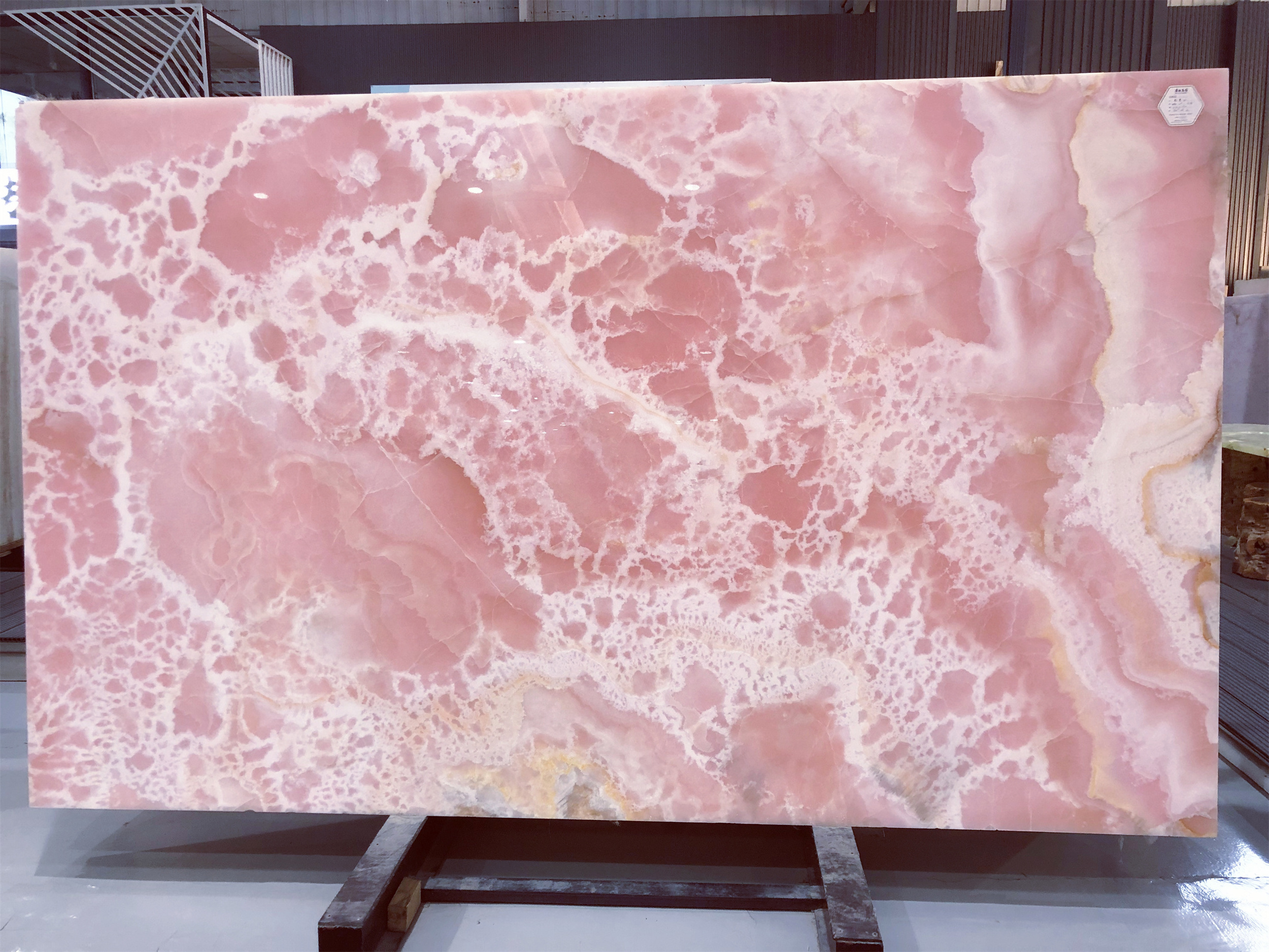 Factory Custom pink onyx slabs price backlit onyx wall panel natural straight onyx slab white marble stone slab