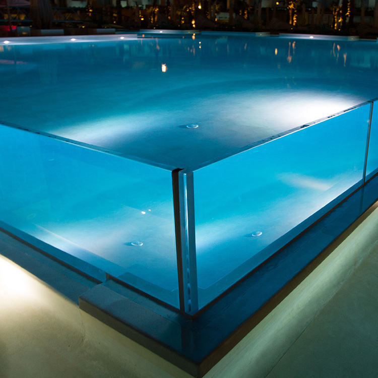 HUASHUAITE 20mm 25mm 28mm 30mm 120mm 150mm 2 inch thick solid blue acrylic sheets for acrylic pool wall