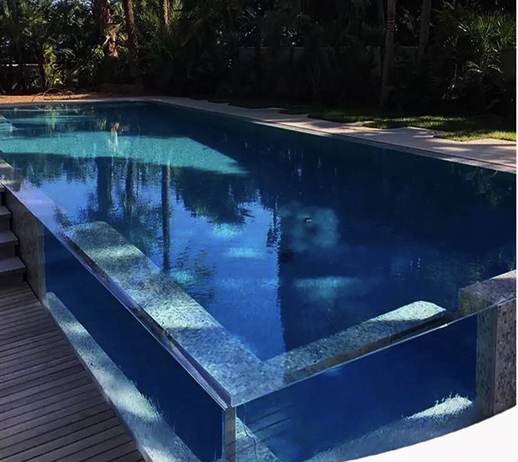 HUASHUAITE 30mm 80mm 120mm thick clear swimming pool custom acrylic glass shell pool