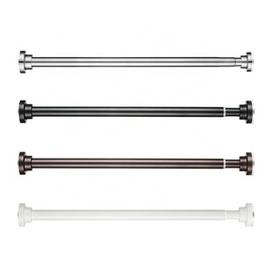 Attractive designed stainless steel extendable shower curtain rail curtain shower rod bathroom rod for window or door