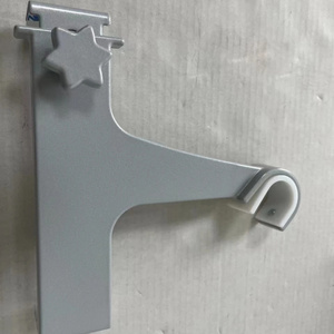 Curtain Rod Bracket Heavy Duty Hooks Holders sliver Single Curtain Drapery Rod Hanger Support