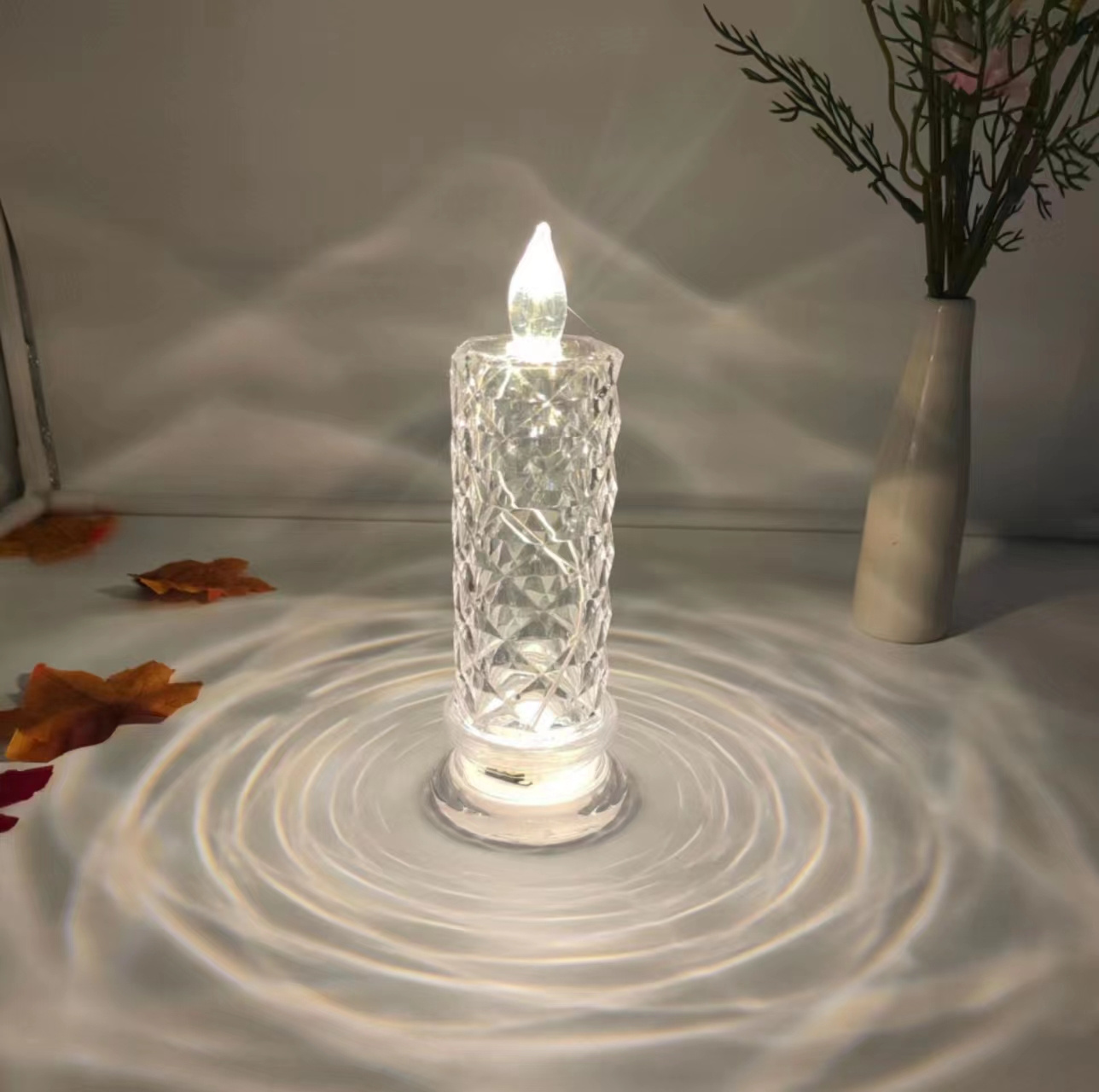 Christmas Candle Shape acrylic Table Night Lamp Night Table Desk Light Quality Mini Table Home Decorative Lighting