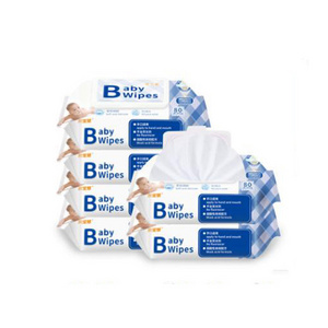 Biodegradable 80pcs OEM Bamboo Gentle Baby Wet Wipes