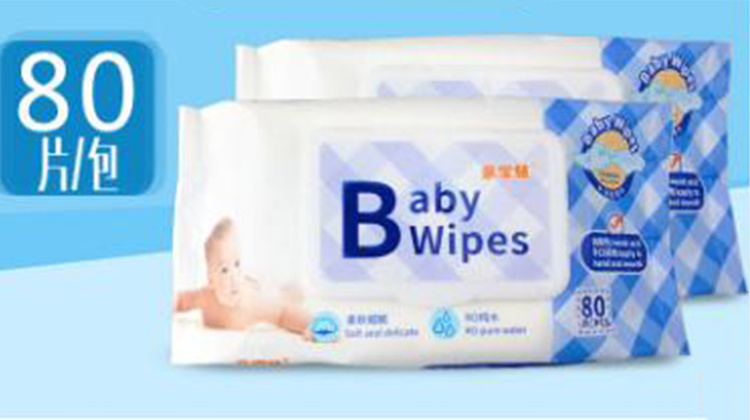 Biodegradable 80pcs OEM Bamboo Gentle Baby Wet Wipes