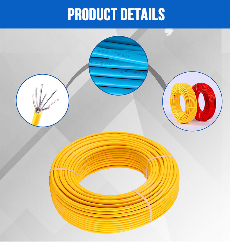 High Quality 1.5 2.5 4 6 10 mm Aluminum core Solid pvc cable wire 2.5mm electric cable electrical cables for house wiring