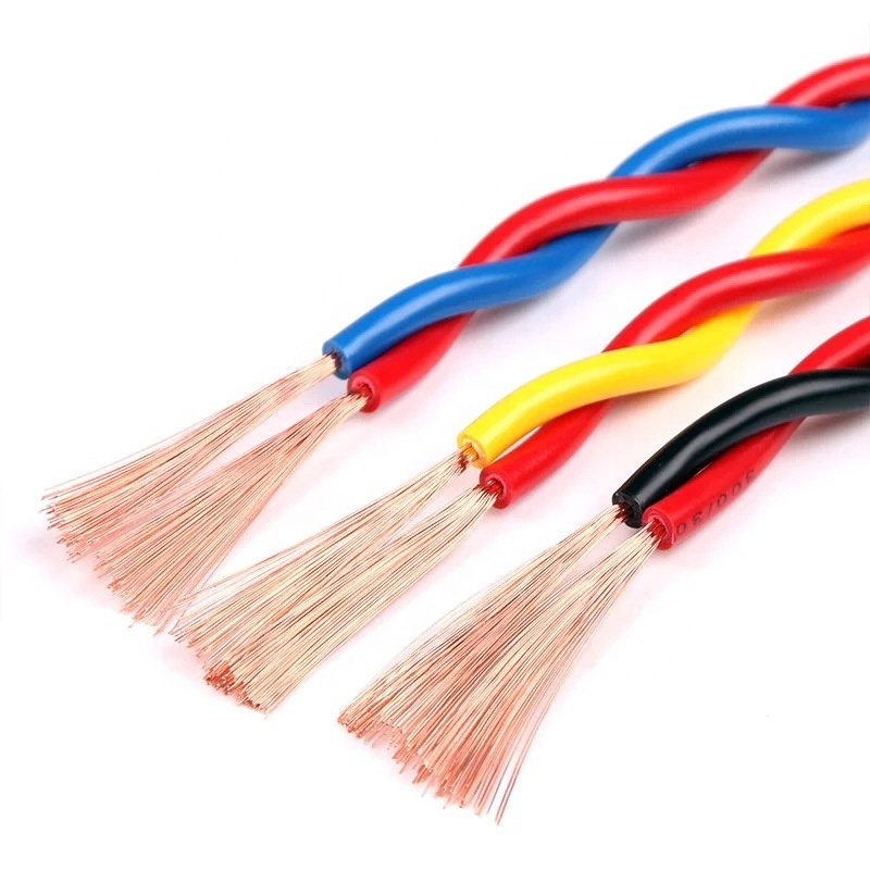 Rvs Double Pvc Insulation Flexible Conductor Twisted Fire Alarm Cable Twin Cable Wires electric wire