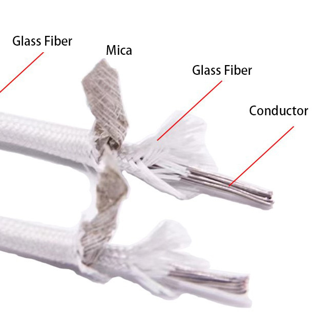 Electrical Power Gn500 Mica Wrapping Glass Fiber Resistance High Temperature Wire And Cable For Melt-blown Machine