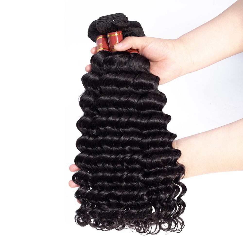 Cuticle Aligned Mink 18 Inch Brazilian Loose Kinky Deep Water Wave Hair Weave ,Deep Wave Indian Hair Extension