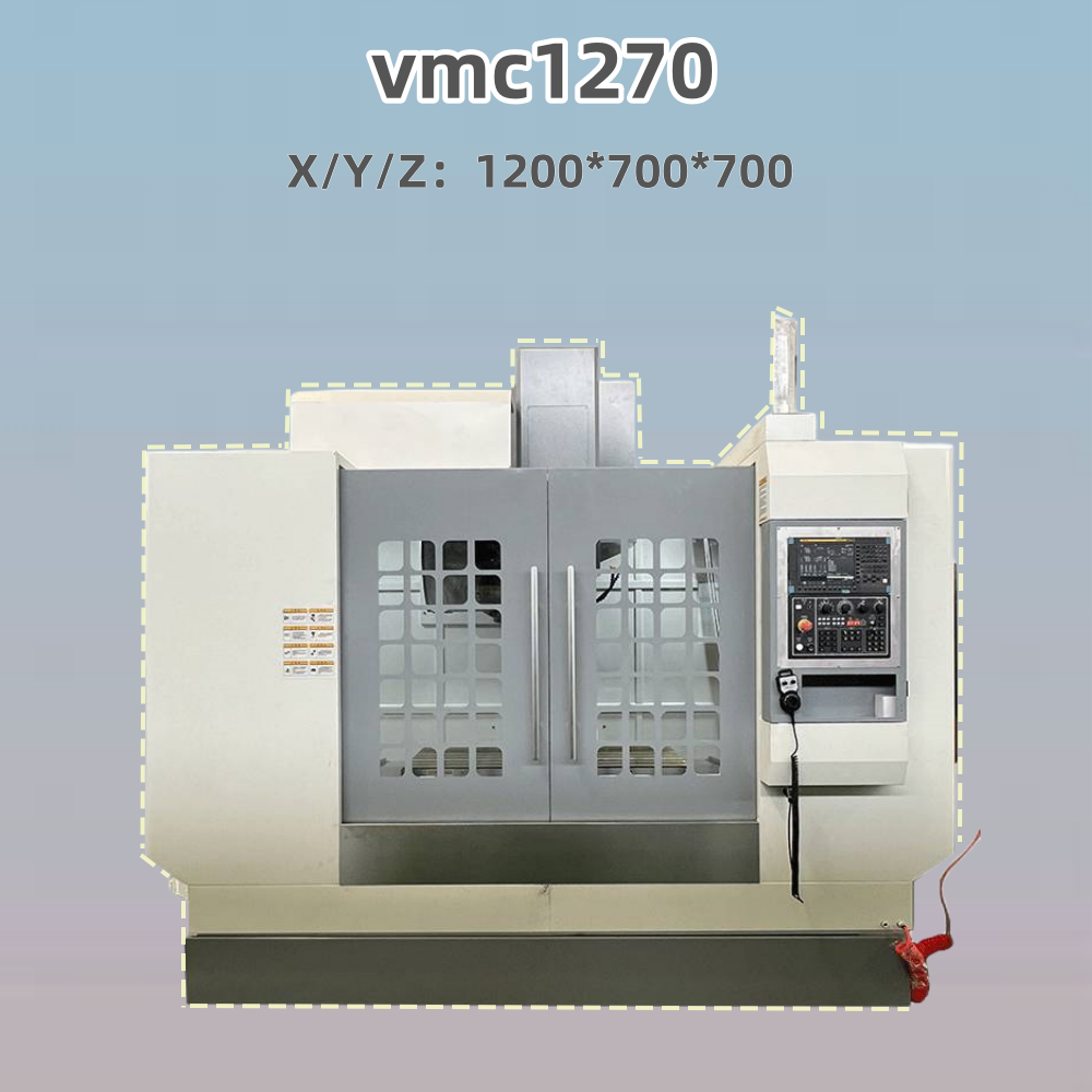 VMC1270 Vertical Machining Center Mitsubishi Controller CNC Automatic HIWIN Guide CNC Milling Machine with Chain Chip Conveyor