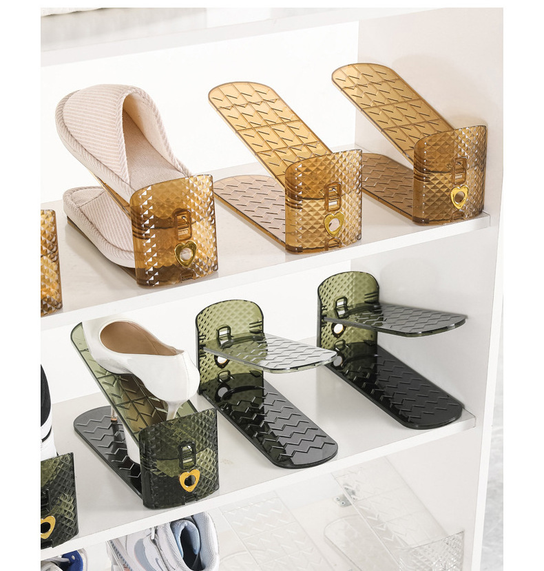 Adjustable organizer space-saving plastic shoe racks shoes holder organizer for home