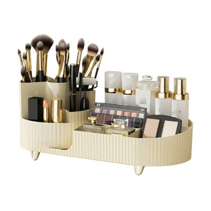 Hot sell large capacity cosmetics display case rotating makeup organizer makeup holder