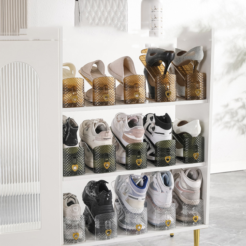 Adjustable organizer space-saving plastic shoe racks shoes holder organizer for home