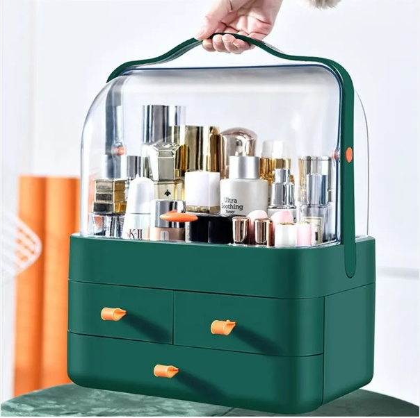 Dresser Jewelry Organizer Home Storage Boxes Dustproof storage containers for makeup Desktop Cosmetics Storage Box with drawers