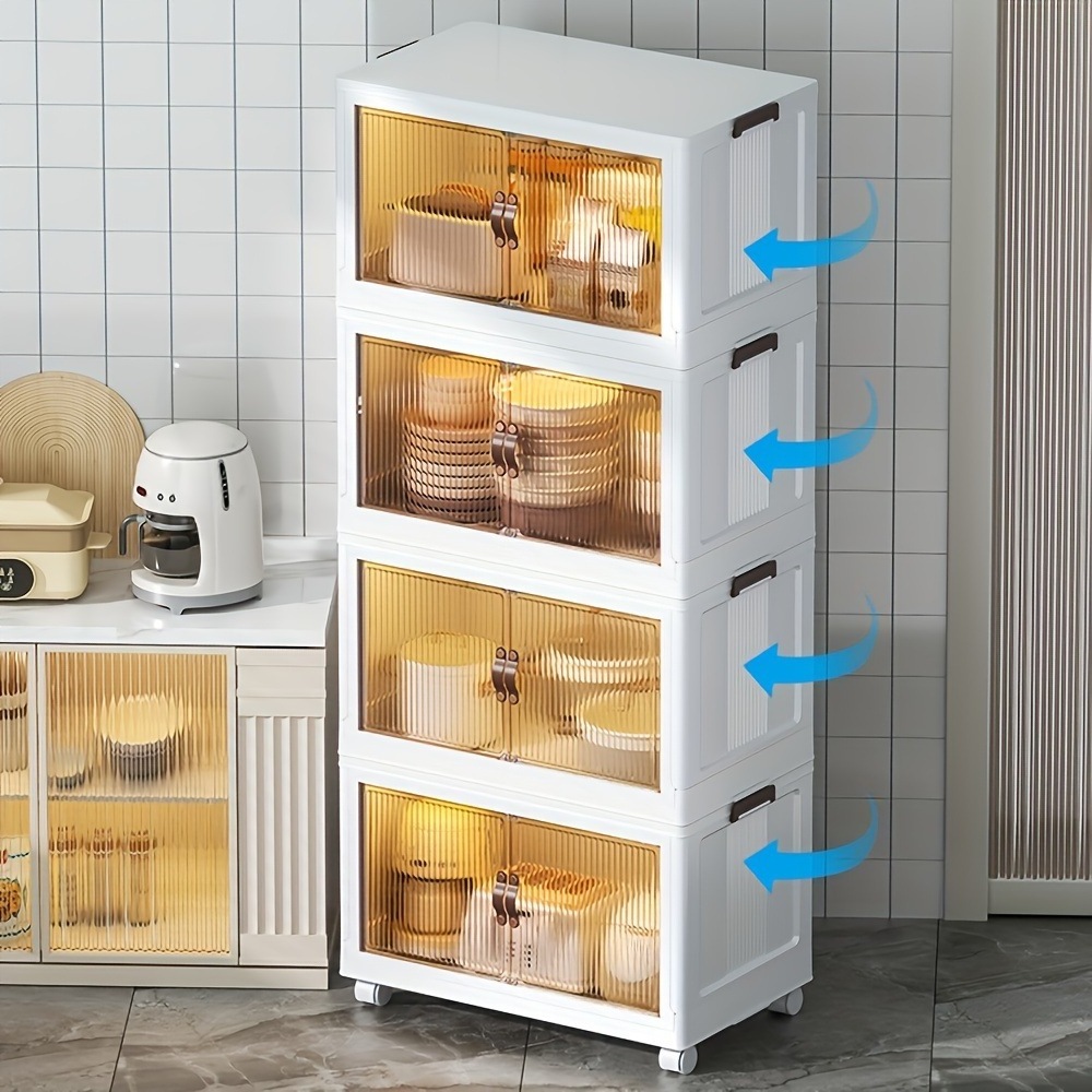 Hot selling storage cabinet storage bins plastic stackable large closet organizer for toys cloth