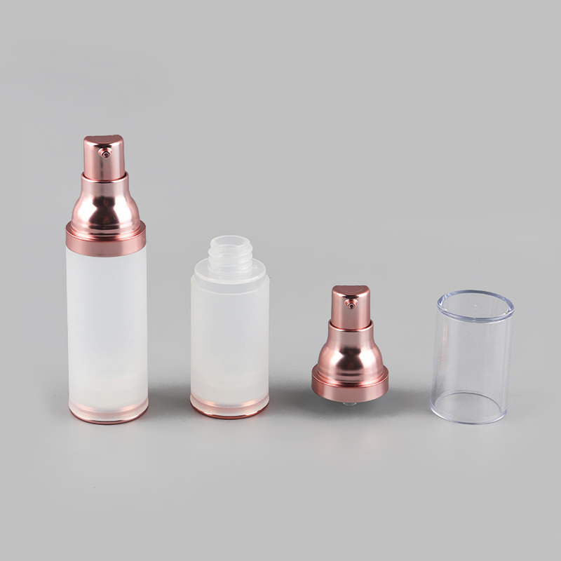 Custom private label exquisite airless bottles with dustproof cover for making up and care face