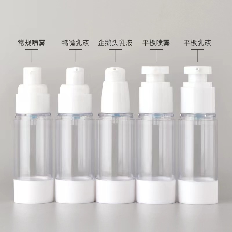 Custom private label exquisite airless bottles with dustproof cover for making up and care face