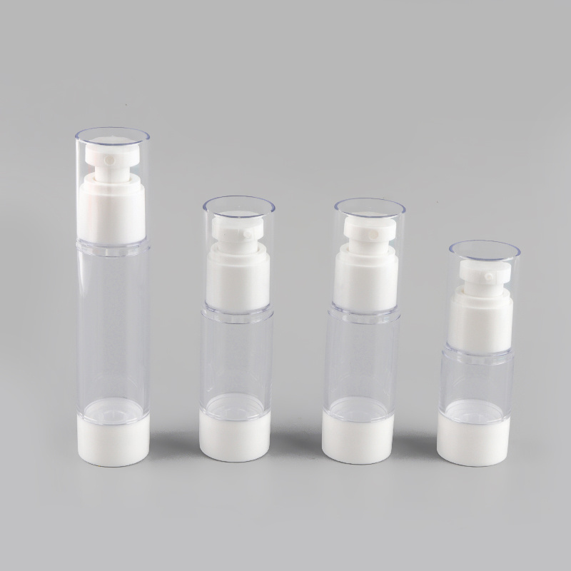 Custom private label exquisite airless bottles with dustproof cover for making up and care face