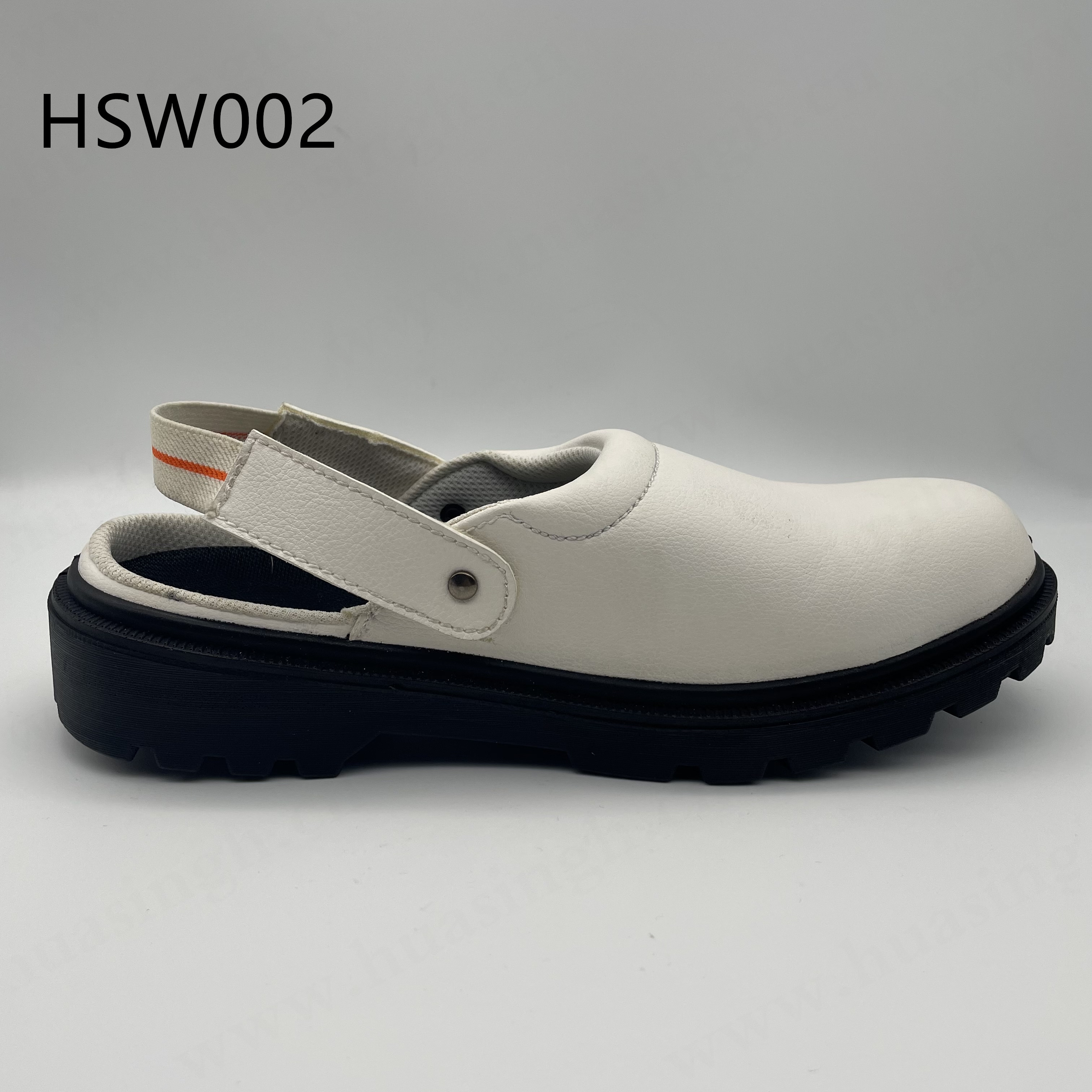 WCY, open heel white safety slippers with adjustable belt hospital doctor steel toe insert medical work shoes men women HSW002