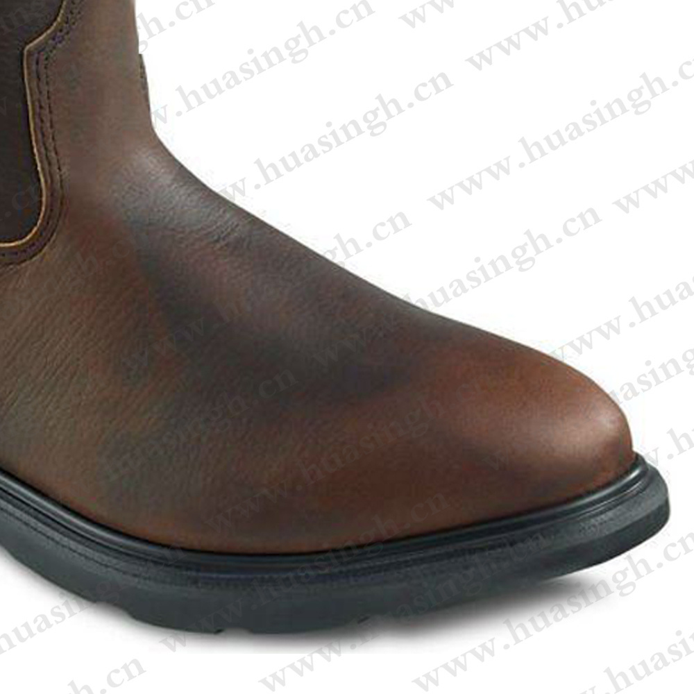 ZH,crazy horse leather excellent long safety steel tip boots with newest design HSB198