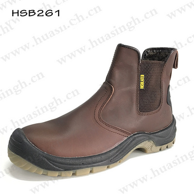 LXG,factory cheap price pull-on style anti-puncture safety boots Ireland popular crazy horse leather work boots HSB261