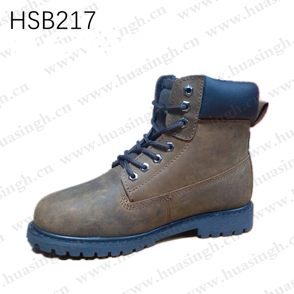 YWQ,mining worker nubuck leather male safety boots construction S3 standard Goodyear rubber outsole work boots HSB217