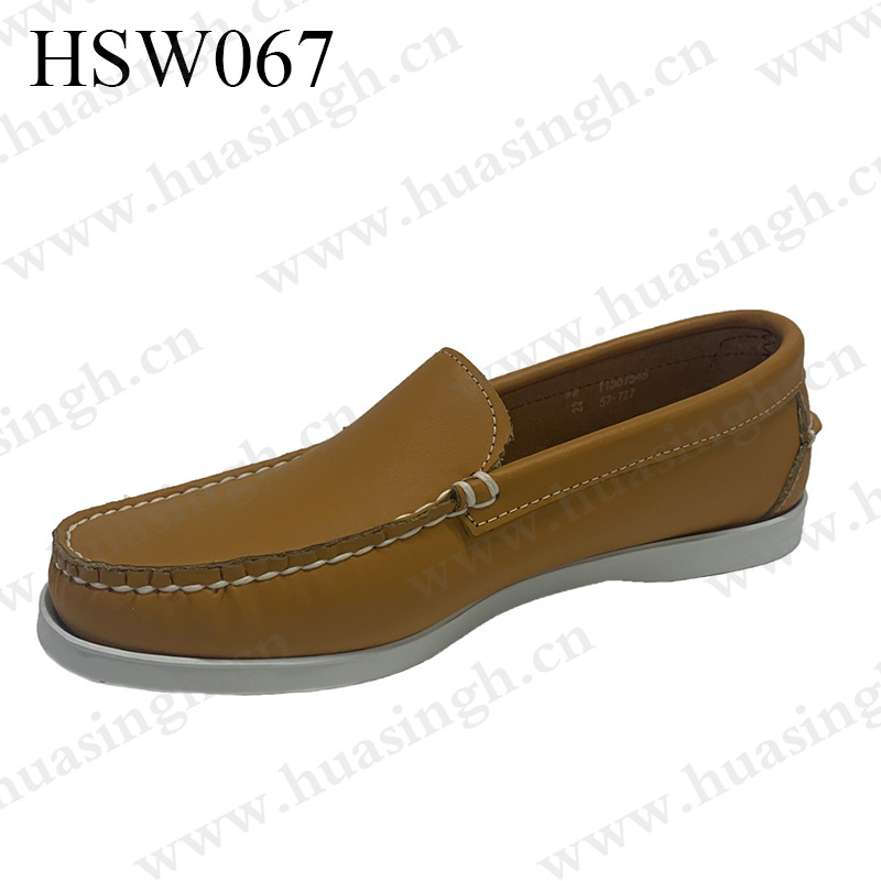 ZH,black/honey color full leather walking boat shoes anti-odor easy wear driver commuter penny shoes HSW067