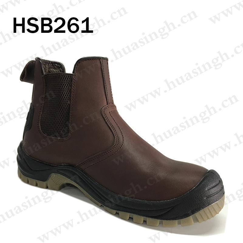 LXG,factory cheap price pull-on style anti-puncture safety boots Ireland popular crazy horse leather work boots HSB261