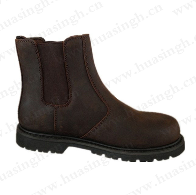 XC, dark brown pull-on style Goodyear welt safety boots oil industrial field CE approved sturdy work boots HSB209