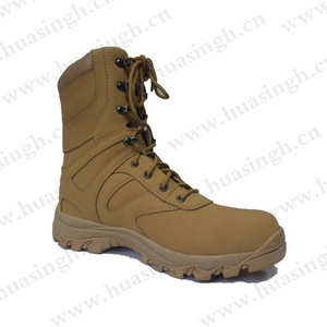 LLJ, New fashion tan and black color high ankle men's combat boots daily training wear tactical combat shoes HSM020