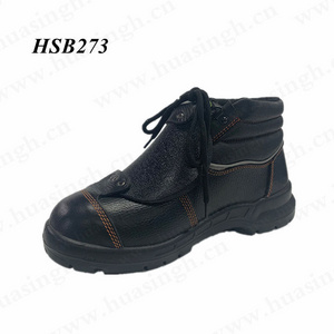 ZH,steel toe insert safety welding shoes for welder heat insulation caterpillar warehouse leather safety boots HSB273