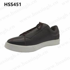 ZH,brown color natural cow leather upper fashion sport shoes abrasion resistant rubber outsole anti-slip jogger shoes HSS451