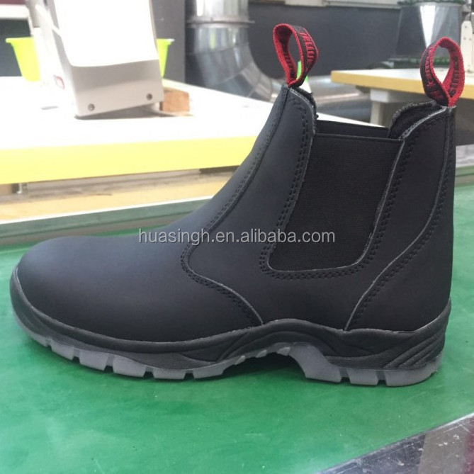 LLJ,high quality&cheap price work protection gear nubuck leather slip on safety boots with no lace