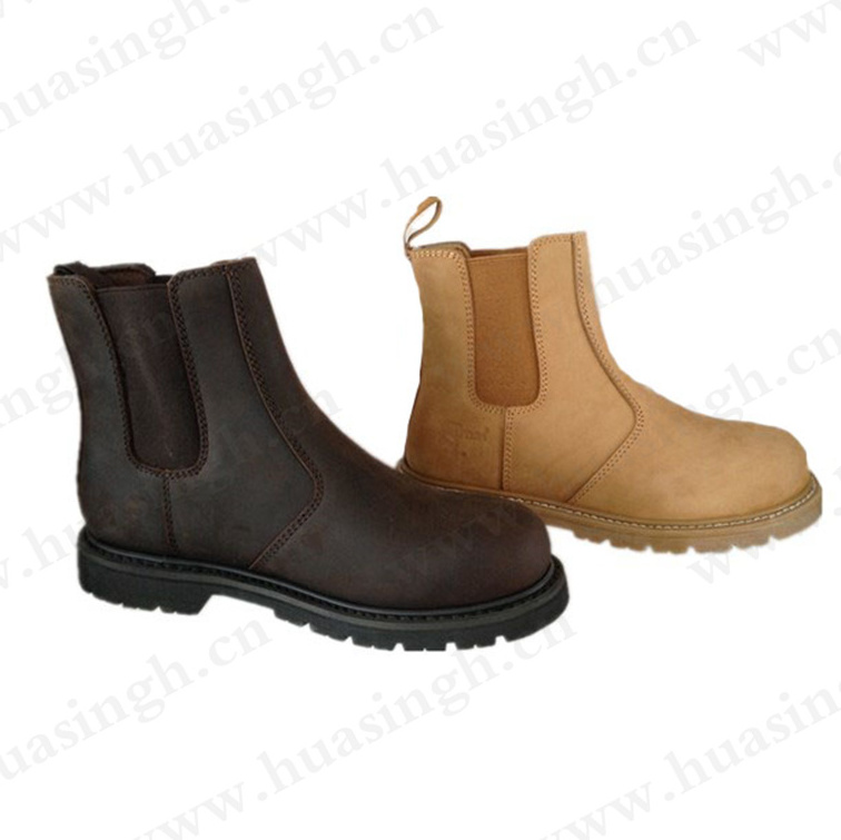 XC, dark brown pull-on style Goodyear welt safety boots oil industrial field CE approved sturdy work boots HSB209