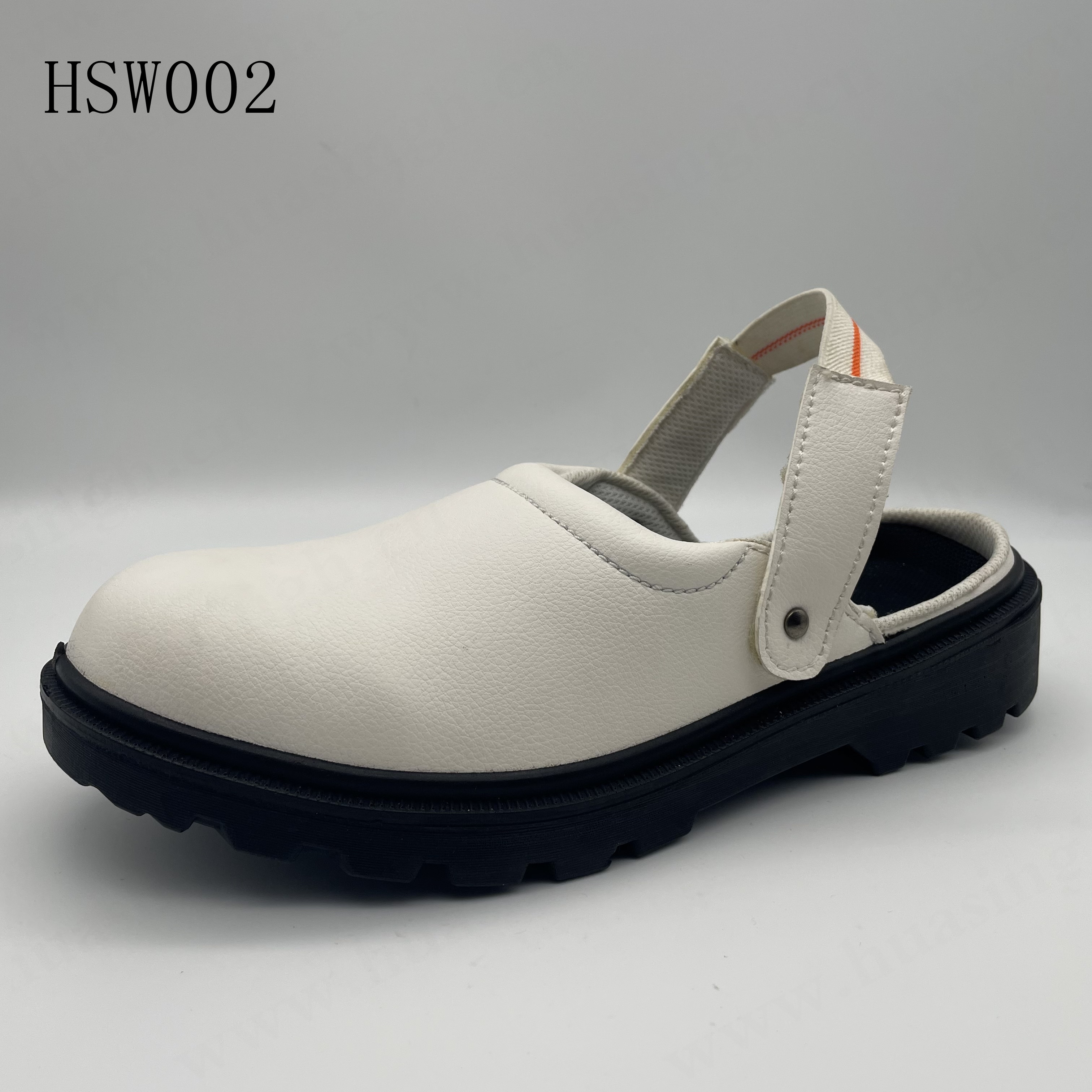 WCY, open heel white safety slippers with adjustable belt hospital doctor steel toe insert medical work shoes men women HSW002